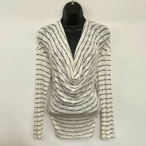 Lush Sweaters - Lush Cream & Black Lightweight Sweater Size S Q-62